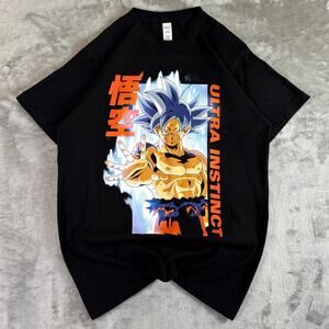 Dragon Ball Z Goku Ultra Instinct Anime Graphic T Shirt Black DBZ Manga